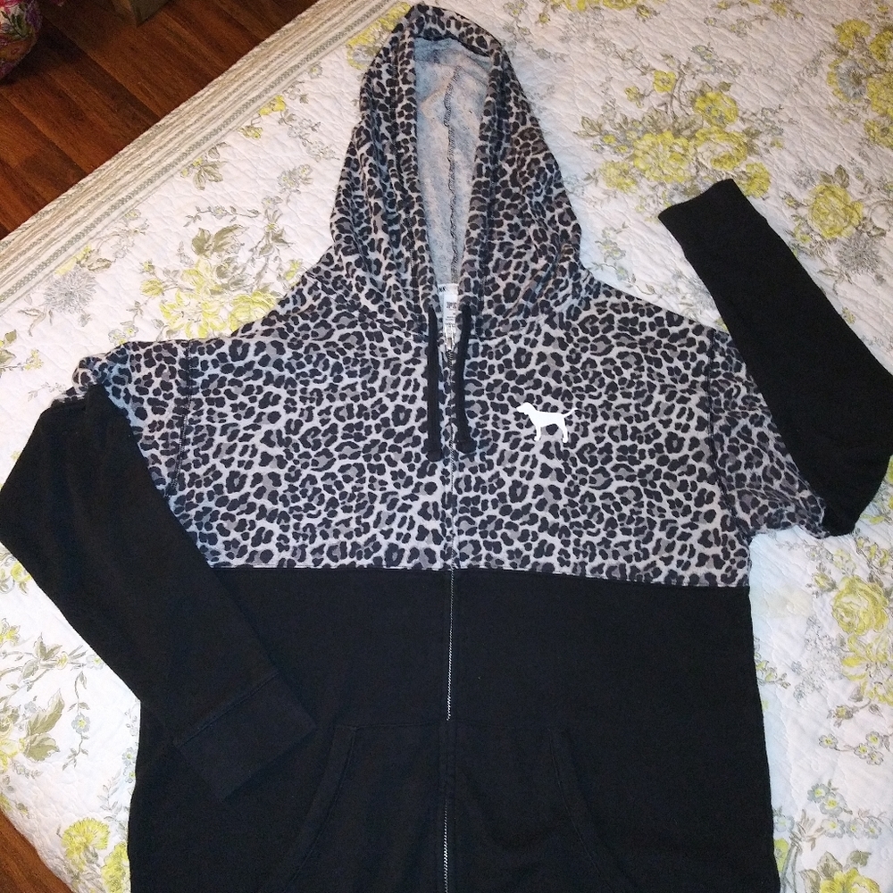 RARE Victoria's Secret Pink Leopard Hoodie